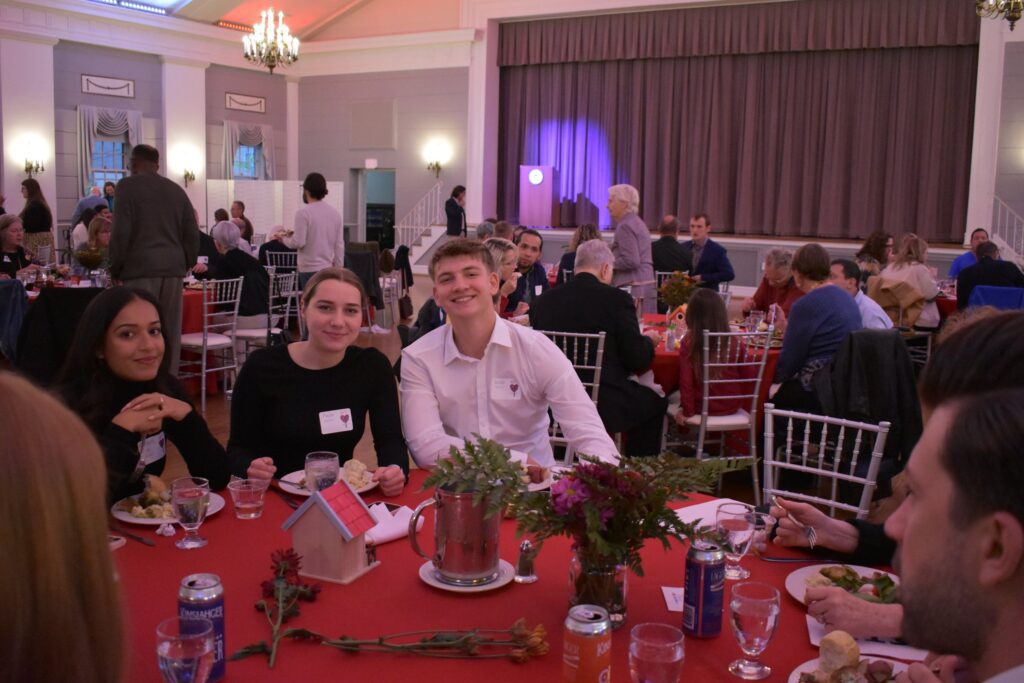 Heart of L'Arche benefit attendees at their dinner table