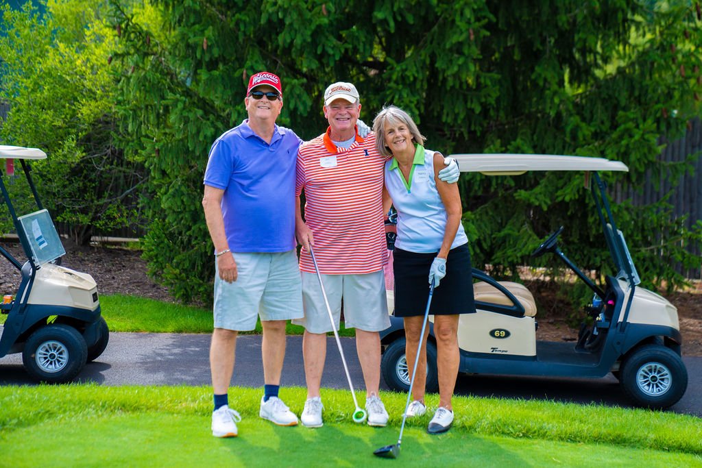 3 attendees of the L'Arche Chicago Golf outing 2022